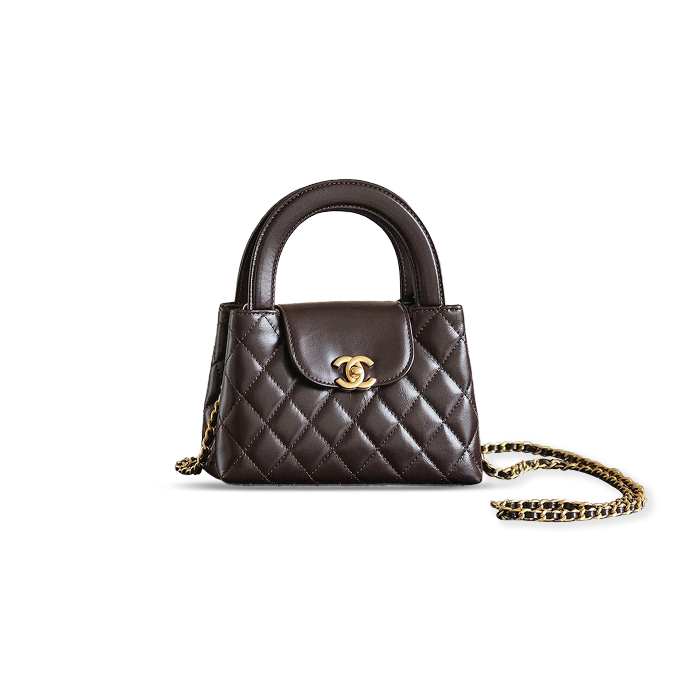 Ch*el 25a mini kelly bag calfskin as4416 (19*13*7cm)